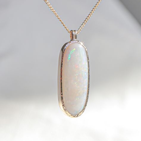 One photo couldn’t do this Opal Justice 🤍✨ One of the Largest Opals I have set 😅 This Opal is from Mintabie Mines in South Australia. I decided to keep a textured bezel to help enhance the colours of the Opal almost making it continue. I kept the Bezel Back open to enhance the light coming through and not hide any of the Opals Beautiful Colours✨ What do you think 😉any Opal fans out there? Beautiful Colours, South Australia, Fire Opal, First Photo, Locket, I Decided, Beautiful Colors, You Think, The Light