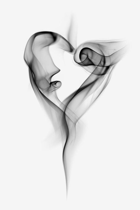 Smoky Tattoo Design, Smokey Tattoo Ideas, Heart Wallpaper For Iphone, Abstract Heart Tattoo, Smokey Tattoo, Black Abstract Tattoo, Shaded Tattoos, Hearts Drawing, Tattoo Abstract