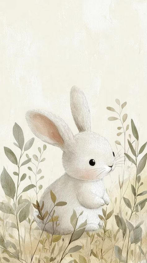 Cute White Bunny Rabbit in a Meadow Illustration | Premium AI-generated image Bunny Rabbit Illustration, Cute Bunny Illustration, Meadow Illustration, Cute White Bunny, Rabbit Pictures, Easter Illustration, Rabbit Illustration, Animal Illustrations, White Bunny