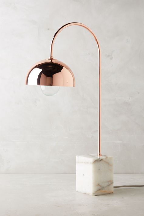 Gold Rooms, Rose Gold Decor, Mid Century Table Lamp, Rose Gold Marble, Gold Bedroom, Gold Table Lamp, Decorative Table Lamps, Contemporary Table Lamps, Contemporary Table