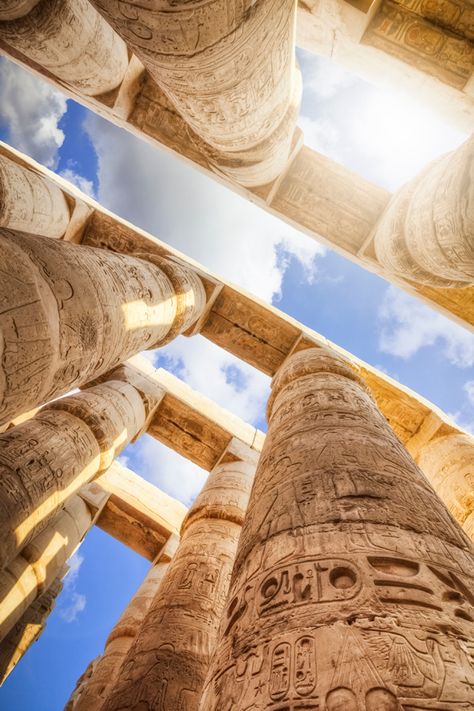 Temple Of Karnak, Egypt Aesthetic, Pyramids Egypt, Ancient Runes, Luxor Temple, Ancient Temple, Luxor Egypt, Visit Egypt, Egypt History