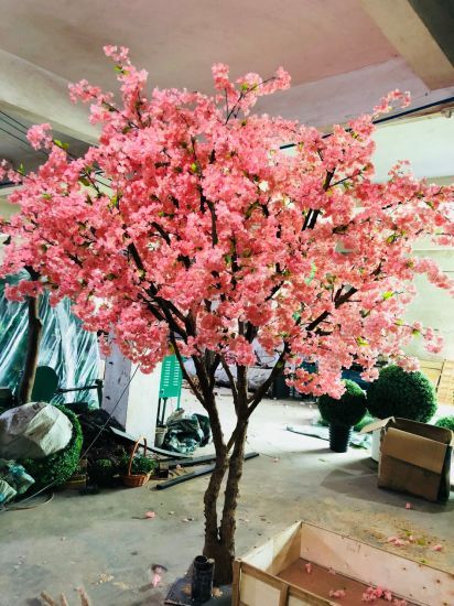 Restaurant Wedding Decor, Tree Cherry Blossom, Peach Blossom Tree, Wedding Decorations Diy Centerpiece, Flower Cherry Blossom, Artificial Cherry Blossom Tree, Artificial Grass Wall, Wisteria Tree, Fake Trees