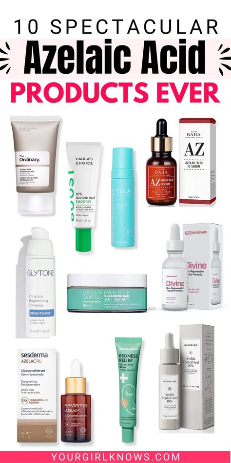 Dermatologists have spoken and these are the 10 best azeliac acid products on the market. If you're looking for an ingredient that can help with everything from acne to dark spots, look no further! These products will give you amazing results. Azelaic Acid The Ordinary, Skin Care Products For Teens, Skincare Products For Dry Skin, Skincare Products For Oily Skin, The Ordinary Azelaic Acid, Fall Makeup Trend, Products For Sensitive Skin, Products For Dry Skin, Products For Oily Skin