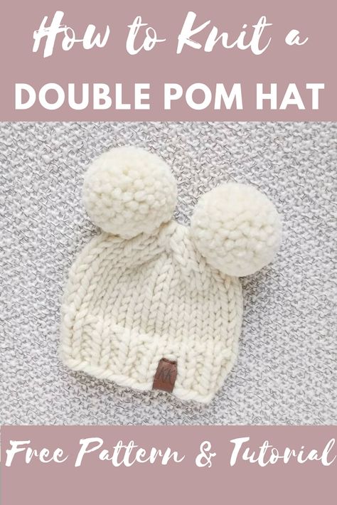 Click for the free knitting pattern with video tutorials! From www.kniftyknittings.com Minion Crochet Patterns, Baby Hat Knitting Patterns Free, Baby Hat Knitting Pattern, Knitting Patterns Free Hats, Hat Knitting Pattern, Baby Hat Patterns, Knitting Hats, Baby Knitting Patterns Free, Baby Hats Knitting