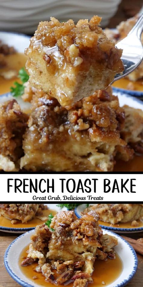 Baked French Toast With French Bread, French Toast Bake With Pecans, Individual French Toast Bake, French Toast Casserole Pecan, Caramel Pecan French Toast Bake, Overnight Pecan Pie French Toast, French Toast With Buttermilk, French Toast Pull Apart Bread, French Toast Casserole Texas Toast