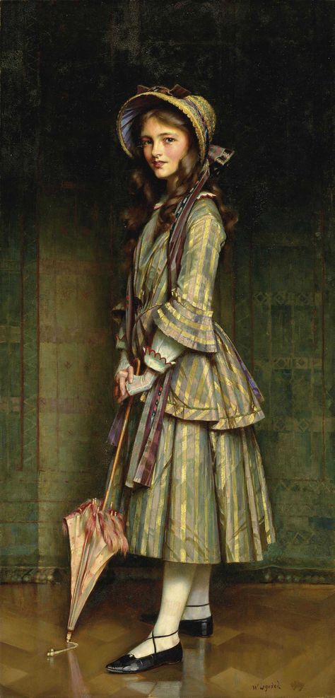 William Logsdail, R.B.C. (1859-1944) | An Early Victorian | 19th Century, Paintings | Christie's Victorian Paintings, Arte Inspo, Victorian Art, Moda Vintage, Woman Painting, Victorian Era, Victorian Fashion, Beautiful Paintings, Classic Art