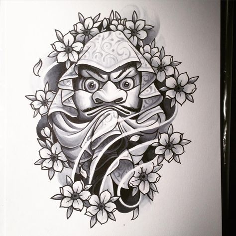 En daruma #jq #johnq #daruma #darumatattoo #cherryblossoms #japanesetattooart #japanesetattoo #huddinge #stockholm #stockholmtattoo Tattoo Design Black And Grey, Tattoo Daruma, Daruma Tattoo, Tattoo Japonais, Daruma Doll Tattoo, Tattoo Black And Grey, John Q, Doll Tattoo, Elements Tattoo