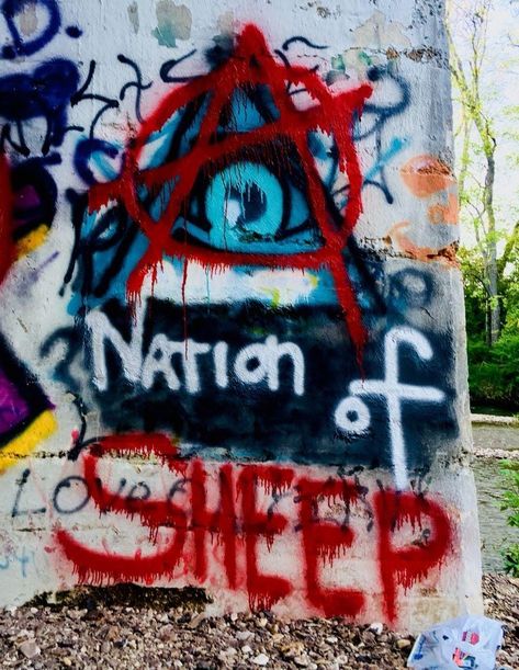 Anarchy Art, Revolution Aesthetic, Anarchy Tattoo, Anarchy Quotes, Anarchy Symbol, Graffiti Quotes, Graffiti Photography, Propaganda Art, Banksy Graffiti