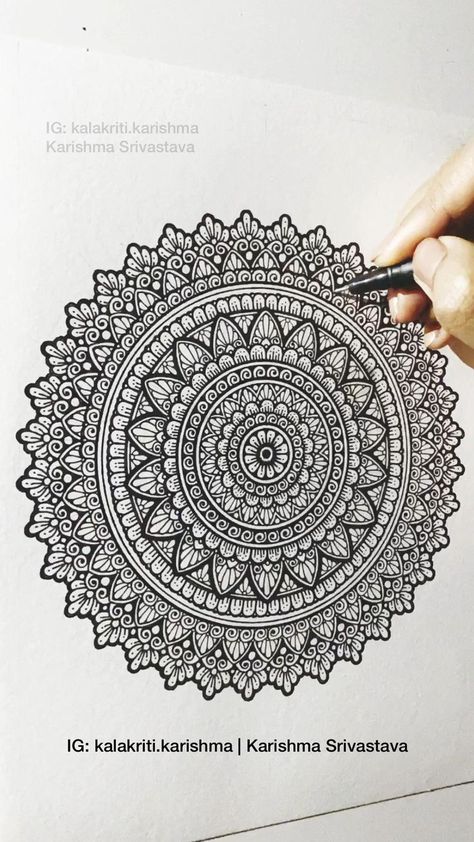 Instagram: kalakriti.karishma | Karishma Srivastava | Email for Online Classes | Mandala drawing, Line art drawings, Mandala art therapy Line Art Drawings Easy, Kalakriti Karishma, Moon Zentangle, Color Mandala Art, Circle Mandala Art, Beginner Mandala, Art Drawings Easy, Neon Mandala, Circle Mandala