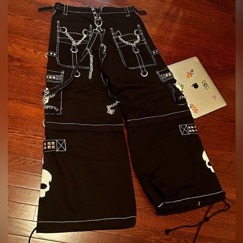 tripp nyc pants Trip Pants Goth, Tripp Pants Aesthetic, Tripp Pants Shorts, 90s Tripp Nyc, Tripp Nyc Jacket, Nyc Tripp Pants, Mall Goth Pants, Diy Tripp Nyc Pants, Tripp Nyc Shorts