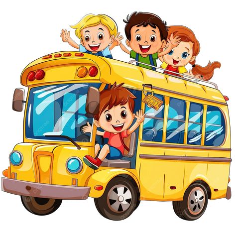 School Bus Art, School Bus Clipart, Art For Kindergarten, Bus Clipart, Cartoon School Bus, Bus Illustration, Cars Illustration, Bus Cartoon, Cake Templates