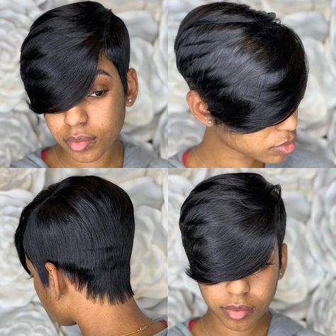 28 Fast And Flawless Quick Weave Hairstyles Layered Quick Weave Hairstyles, Short 27 Piece Hairstyles Quick Weave, 27 Piece Quick Weave Pixie Black Women, 28 Piece Quick Weave Short Pixie, Layered Quick Weave, 27 Piece Quick Weave Hairstyles, 27 Piece Quick Weave, Quick Weave Styles, Quick Weave Bob