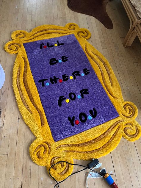 #friends #customrug #gifts #birthdaygift #personalized Tufting Rugs Aesthetic, Rug Tufting Aesthetic, Rug Tufting Ideas Easy, Cool Rugs For Bedroom, Tufted Rug Design, Turf Rug, West Allis Wisconsin, Rug Tufting Ideas, Tufting Art