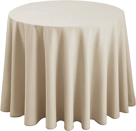 Table With Cloth, Table Cloths Dining Room, Table Fabric, Round Table With Tablecloth, Round Table Tablecloth, Round Dining Table Styling Table Cloth Glaas, Table With Tablecloth, Cream Table Cloth Wedding, Circle Tables