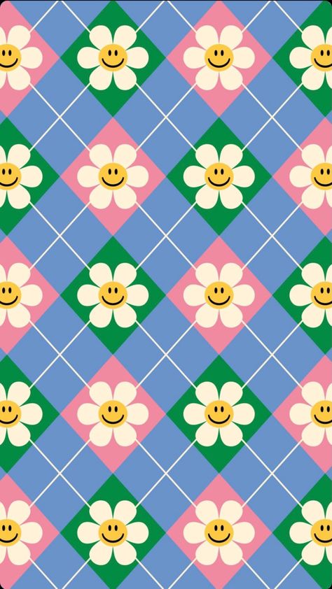 Smiley Flower Wallpaper, Smiley Flower, Wiggle Wiggle, Whatsapp Wallpaper, Iphone Wallpaper Pattern, Deco Originale, Hippie Wallpaper, Phone Wallpaper Patterns, Trendy Wallpaper