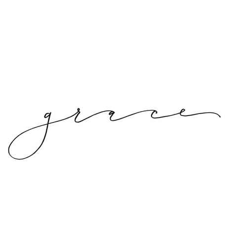 By Grace Through Faith Tattoo, Grace Tattoos For Women, Grace Tattoo Ideas, Grace Tattoo, Wörter Tattoos, Grace Tattoos, Tattoo Fonts Cursive, Cursive Tattoos, Fonts Cursive