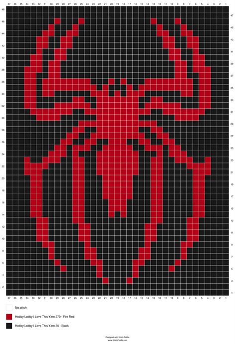 Grid Crochet Patterns Two Colors, Spider Man Crochet Graph, Spider Man Crochet Sweater, Spiderman Knitting Pattern, Spiderman Granny Square Pattern, Spiderman Grid Pattern Crochet, Pixel Grid Crochet Spiderman, Crochet Blanket Spiderman, Grimace Pixel Art