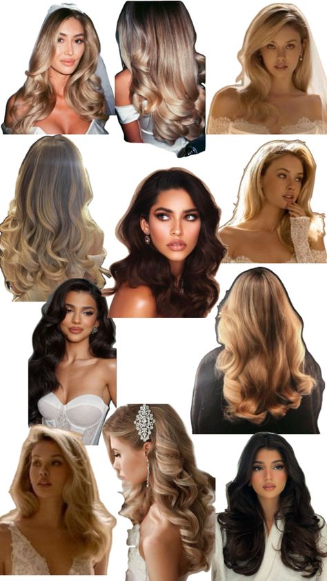 Wedding Hair And Veil, Townhall Wedding, Hair And Veil, Blowout Curls, Bridal Hair Down, Engagement Hairstyles, Wedding Glam, Guest Hair, Bridal Makeup Natural