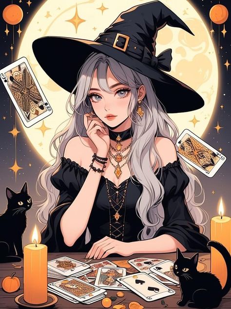 Fortune Teller Dnd Character, Witch Book Drawing, Witch Anime Drawing, Witch Drawing Aesthetic, Witch Drawing Cute, Lofi Witch, Witch Pfp Aesthetic, Blonde Witch Aesthetic, Casting Spell Pose