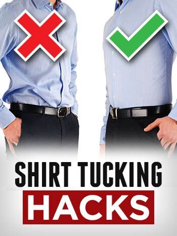 Tuck In Collared Shirt, Shirt Tucking Hacks Men, How To Tuck In Shirt Men, How To Tuck Shirt Into Pants, Tuck In Hacks, Male Etiquette, Tucked In Shirt Outfit Men, How To Tuck In Shirt, How To Tuck A Shirt