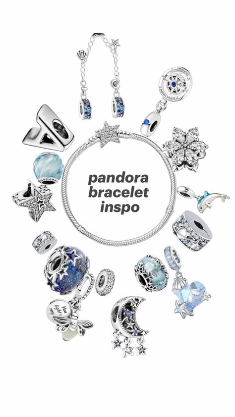 Blue theme, Star Girl, Clean Girl, Ocean, Pandora Bracelet Pandora Star, Pandora Bracelet Charms Ideas, Pandora Bracelet Designs, Pandora Jewelry Charms, Pandora Blue, Bracelet Inspo, Blue Theme, Pandora Bracelet Charms, Expensive Jewelry