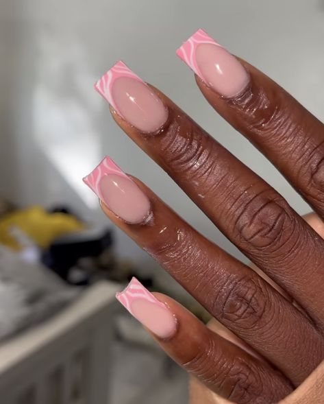 Mail Inspo Summer, Mail Inspo Short, Baby Pink Nails Acrylic, Light Pink Acrylic Nails, Turkey Nails, Pink Tip Nails, Biab Nails, Summery Nails, French Tip Acrylic Nails