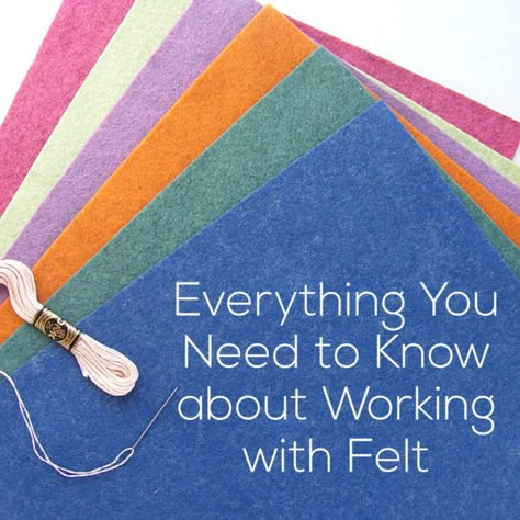 Everything You Need to Know about Working with Felt | Shiny Happy World Baby Mobil, Wool Felt Projects, Felt Crafts Diy, Quiet Book Ideas, Felt Embroidery, Wool Projects, Penny Rugs, Felt Ideas, Felt Food