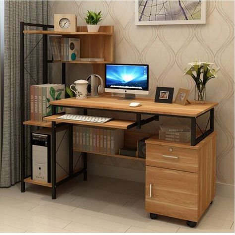 L Shaped Wooden Desk, Custom Computer Desk, Minimalist Computer Desk, Minimalist Desk Lamp, Computer Table Design, Desktop Computer Desk, Desk High, Computer Desk Design, Diy Computer Desk