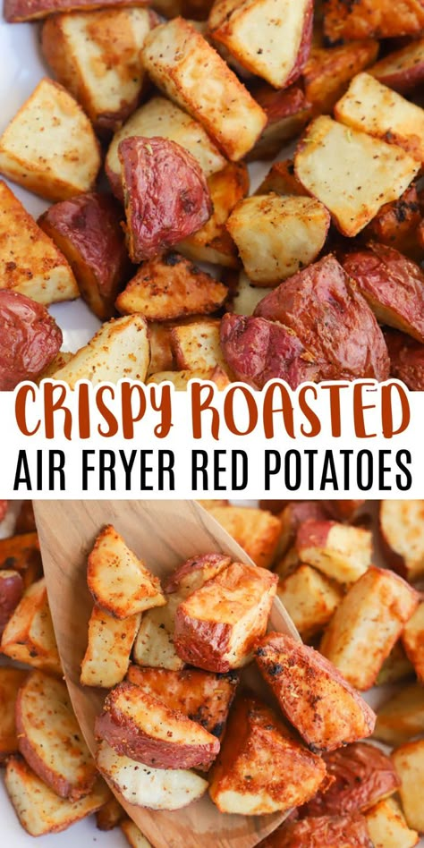 Red Potato’s In Air Fryer, Red Potato Wedges Air Fryer, Crispy Red Potatoes Air Fryer, Air Roasted Potatoes, How To Roast Potatoes In Air Fryer, Cooking Red Potatoes In Air Fryer, Things To Make With Red Potatoes, Air Fryer Roasted Red Potatoes Recipes, Air Fried Red Potatoes Recipe