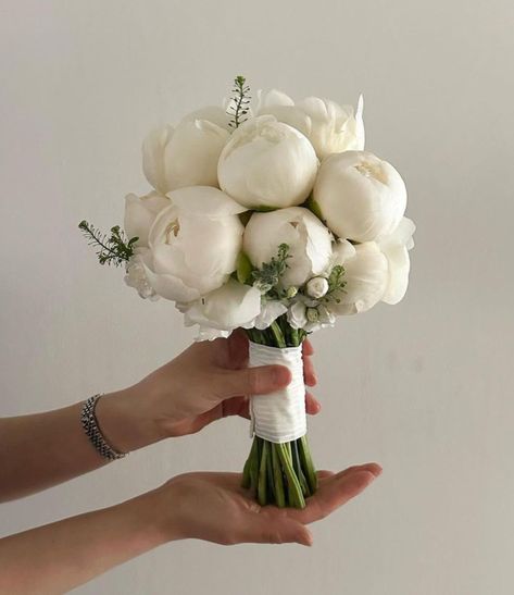 Flowers Bouquet Wedding Elegant, Fluffy White Bridal Bouquet, Dainty White Bouquet, Peonies And Gypsophilia, Mini Peony Bouquet, Modern Rustic Wedding Bouquet, Wedding Bouquets Bride Classic, Petit Wedding Bouquet, Simple Elegant Bouquet Wedding