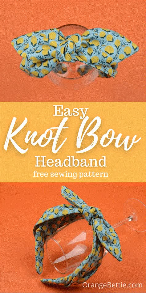 Diy Hairbands For Women, Sewing Scrunchies, Beginner Macrame Projects, Fabric Headbands Diy, Knotted Headband Tutorial, Free Headband Patterns, Knotted Headband Diy, Homemade Headbands, Headband Sewing