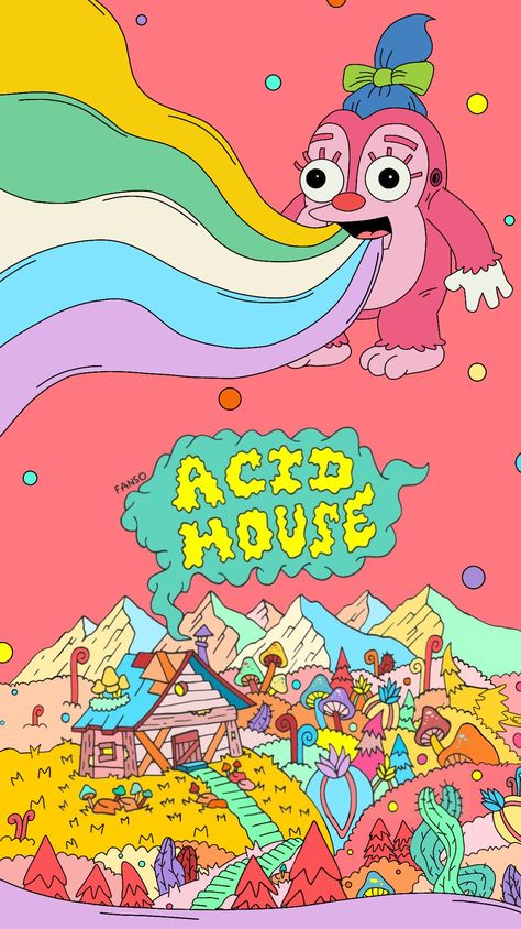 Trippy Illustration, Trippy Posters, Trippy Cartoon, Color Design Inspiration, Hippie Painting, Acid House, Tshirt Design Inspiration, Garage Art, Graphic Design Fonts