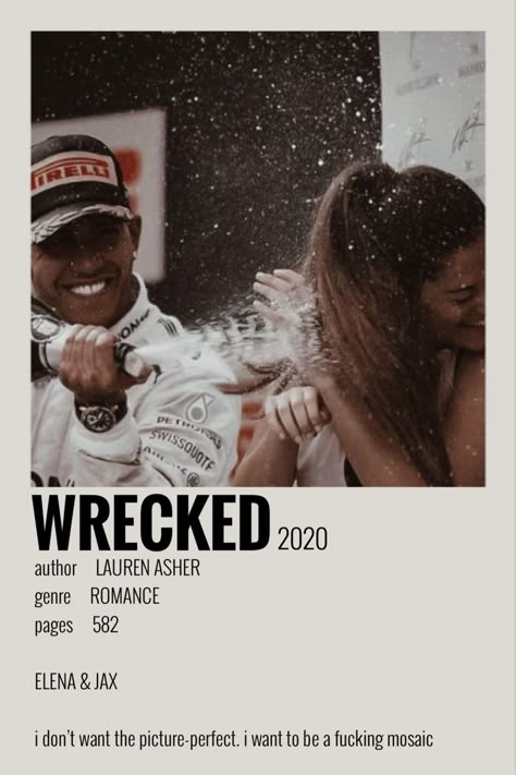 Wrecked Aesthetic, Book Polaroid, Dirty Air Series, Romcom Books, Lauren Asher, Book Poster, Romantic Book Quotes, Romance Books Quotes, Poster Book