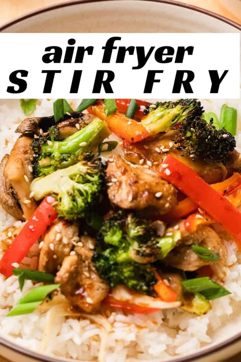 Air Fryer Stir Fry, Chicken Vegetable Stir Fry, Easy Dinner Recipe Ideas, Teriyaki Chicken Stir Fry, Homemade Stir Fry, Stir Fry Ingredients, Stir Fry Recipes Chicken, Stir Fry Recipe, Cook Dinner