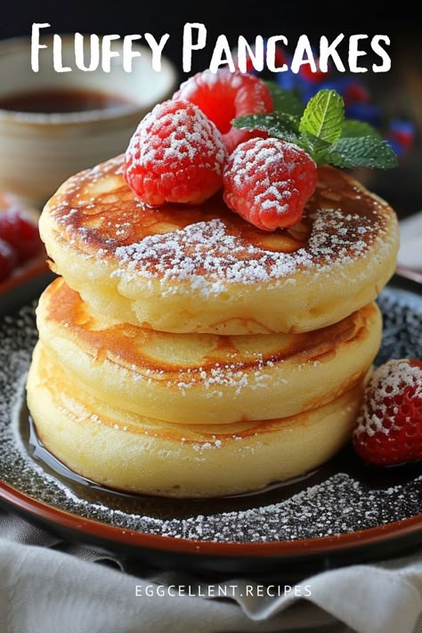 There’s nothing quite like starting your day with a stack of fluffy, golden pancakes. #Fluffy Pancakes recipe #Fluffy Pancakes japanese #fluffy pancakes from scratch #how to make pancakes from scratch fluffy #fluffy pancakes from box mix recipe #fluffy pancakes from box mix recipe easy #fluffy pancakes easy #homemade fluffy pancakes recipes easy #japanese fluffy pancakes easy #fluffy oat flour pancakes easy #easy fluffy protein pancakes Fluffy Sweet Pancakes, Thick And Fluffy Pancakes, Extra Fluffy Pancake Recipe, Vanilla Fluffy Pancakes, Japanese Style Pancakes, Thick Pancakes Fluffy, Korean Fluffy Pancakes, Pankaces Recipes Easy Fluffy, Fluffiest Pancakes Ever