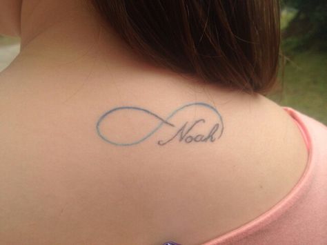 Noah Tattoo, Tattoo For Boyfriend, Tattoo Women, Tattoos For Kids, Name Tattoo, Tattoo S, My Tattoo, Thigh Tattoo, Infinity Tattoo