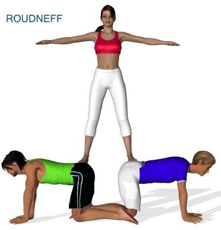 Yoga Poses For Three People Easy, 3 People Yoga Poses, Three Person Yoga Poses, 3 Person Yoga Poses, Funny Yoga Poses, Two People Yoga Poses, Yoga Posses, Gymnastics For Beginners, Couples Yoga Poses