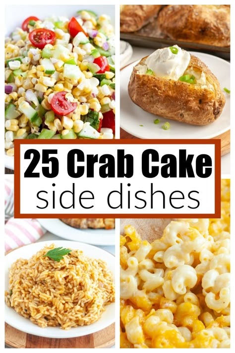 Crab Cake Side Dishes Dinners, Crab Cakes Dinner, Crab Cakes And Sides, Crab Cake Salad Recipe, Side Dishes For Crab, Crab Dinner Side Dishes, Sides For Crab Boil, What To Serve With Crab Legs Dinners, Seafood Dinner Sides