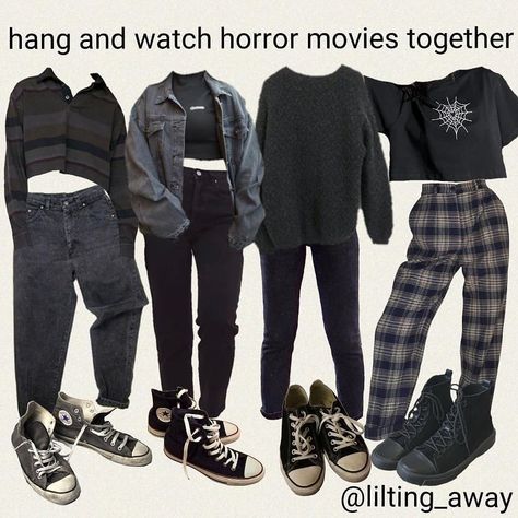 Horror Movie Themed Outfits, Horror Movie Outfits Aesthetic, Analog Horror Aesthetic Outfit, Horror Movie Outfit Inspiration, Horror Movie Aesthetic Outfits, Horror Movie Inspired Outfits, 80s Horror Movie Outfits, Horror Aesthetic Outfits, Necklaces Hello Kitty