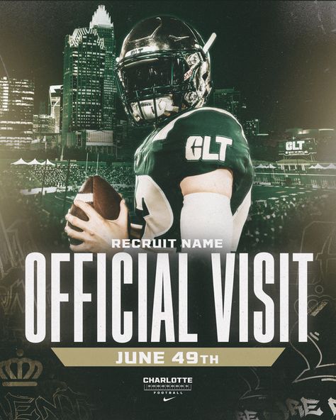 Football recruiting College Football Official Visit Graphic, College Football Recruiting Good Luck Graphics, College Recruiting Graphics, Football Recruiting Graphics, Recruiting Graphics, College Sports Graphics, College Football Graphics, College Football Recruiting, College Recruiting