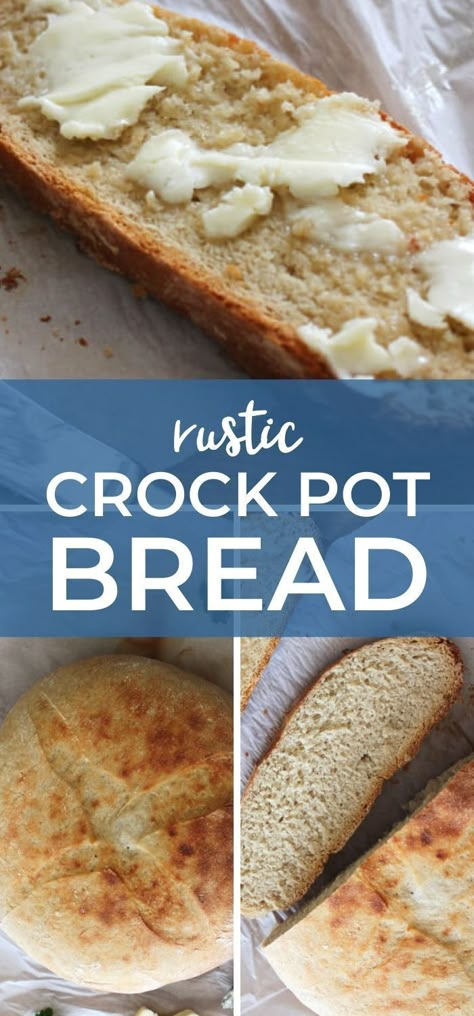 Pampered Chef Bread Crock Recipes, Bread In Crock Pot Easy Recipes, Crock Pot Beer Bread, Easy Crock Pot Bread Recipes, Beer Bread In Crockpot, Making Bread In Crockpot, Bread Crockpot Recipes, Bread In A Crockpot How To Make, Easy Slow Cooker Bread Recipes