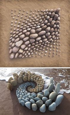 Piedras Moderne Have, Rock Sculpture, Rock Garden Design, Deco Nature, Pebble Mosaic, Earth Art, Stone Crafts, Rock Crafts, Outdoor Art