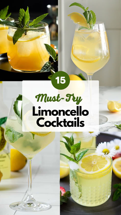 Limoncello Cocktails Lemon Cello Prosecco Spritzer, Lemonchello Drinks Cocktails Limoncello Recipe, Vodka Limoncello Cocktail, Limoncello Mule Recipe, Drinks Made With Lemon Cello, Limoncello Margarita Recipe, Lemon Champagne Cocktail, Limecello Drinks, Lemoncello Recipes Drinks Prosecco