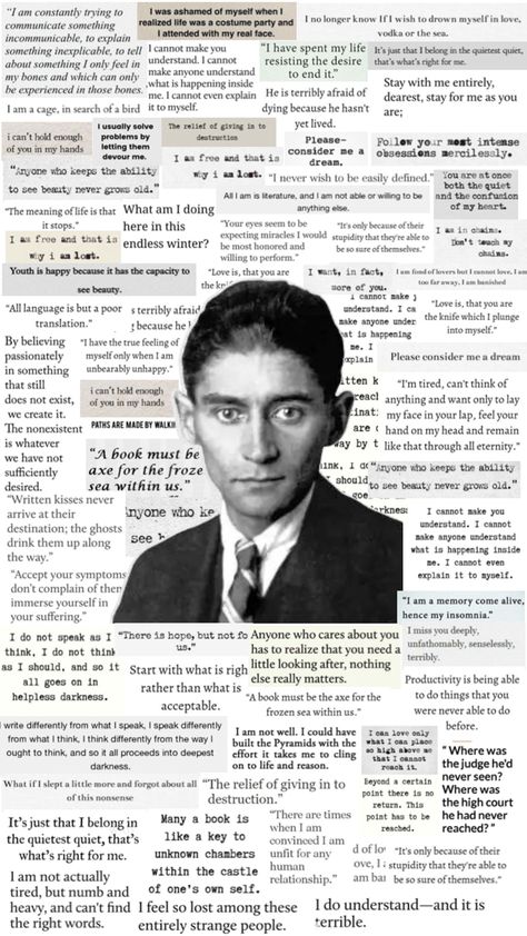 franz kafka quotes wallpaper background author writer aesthetic Franz Kafka Quotes, Classic Literature Quotes, Kafka Quotes, Writer Aesthetic, Old Poetry, Literature Humor, Franz Kafka, Writers And Poets, Favorite Book Quotes