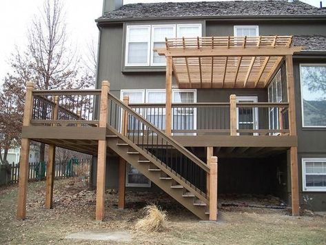 Remodelando la Casa: Second Story Deck Ideas for Your Backyard Second Story Deck Ideas, Second Story Deck, Pergola Diy, Patio Pergola, Patio Deck Designs, Building A Pergola, Pergola Lighting, Pergola Attached To House, Pergola Design