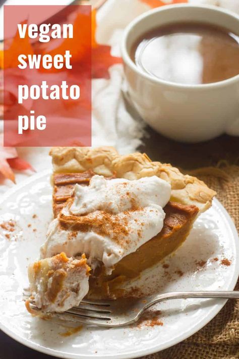 Vegan Sweet Potato Pie, Vegan Pies, Vegan Pie Crust, Canning Sweet Potatoes, Sweet Potato Pies Recipes, Vegan Pumpkin Pie, Vegan Thanksgiving Recipes, Vegan Pie, Vegan Sweet Potato