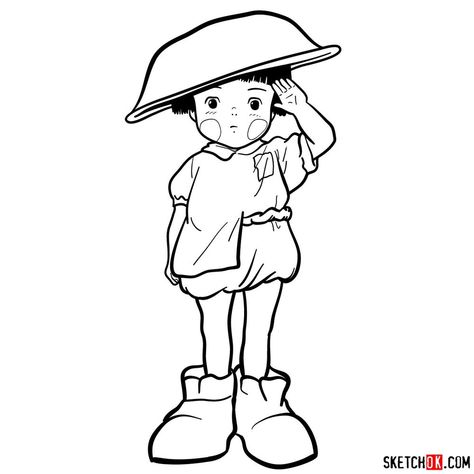 How to draw Setsuko Yokokawa Grave Of The Fireflies Drawing, Grave Of The Fireflies Tattoo, Studio Ghibli Drawings Easy, Draw Totoro, Cinema Tattoo, Ghibli Embroidery, Fireflies Anime, Firefly Drawing, Ghibli Drawing