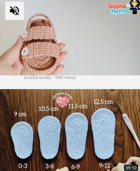 Crochet Baby Shoes Tutorial, Sandal Rajut, Crocheted Slippers, Crochet Baby Booties Pattern, Crochet Shoes Pattern, Crochet Baby Sandals, Crochet Baby Shoes Pattern, Baby Shoes Pattern, Baby Booties Pattern