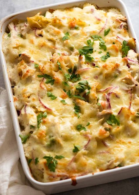 Creamy Pasta Bake "formula" - make this with ANYTHING! - RecipeTin Eats Easy Healthy Pasta Bake Recipes, Chicken Vegetable Pasta Bake, Oven Cooked Pasta Dishes, Creamy Chicken Pasta Bake Recipes, Creamy Pasta Bake Recipes, Vegetable Pasta Bake Recipes, Healthy Chicken Pasta Bake, Pasta Casseroles Baked, Oven Pasta Recipes