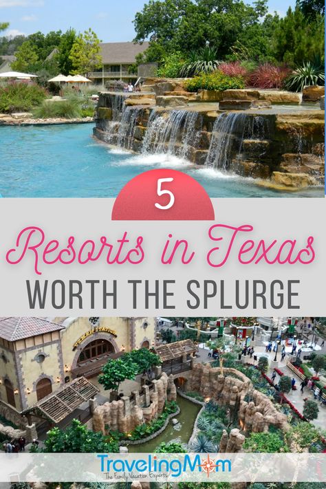 Make a Lone Star State escape at one of these dreamy family friendly Texas resorts that are worth the splurge! Nothing compares to the ease of booking a family vacation where entertainment awaits for the price of a hotel room. Resorts spoil the whole family with entertainment. Find out which central Texas resorts offer a golf course, spa, water slides, nature hikes, bike trails, zip lines, and more! These five splurge-worthy locations offer year-round fun in TX! (photo credit: Heidi Gollub) Texas Family Vacation Ideas, Resorts In Texas, Vacations In Texas, Jw Marriott San Antonio, Texas Resorts, Texas Vacation Spots, Family Vacations In Texas, Kid Friendly Resorts, Country Vacation